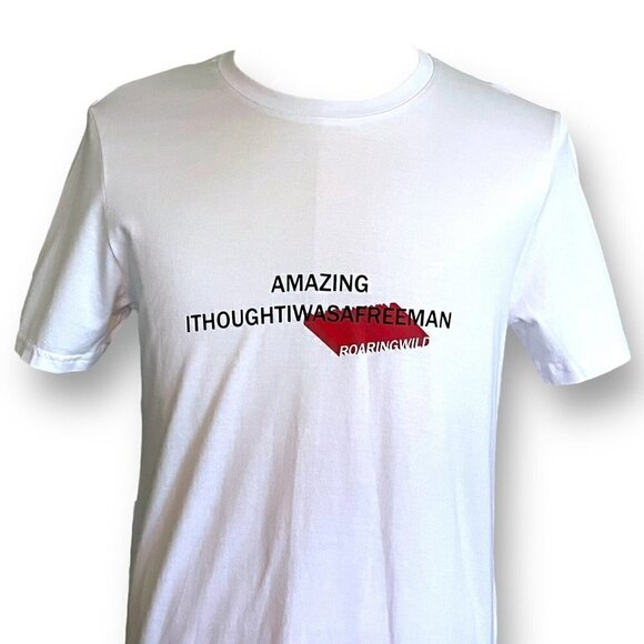 GXG x ROARINGWILD Mens Tshirt XL White Graphic Tee Hypebeast Chinese Streetwear - Picture 3 of 9